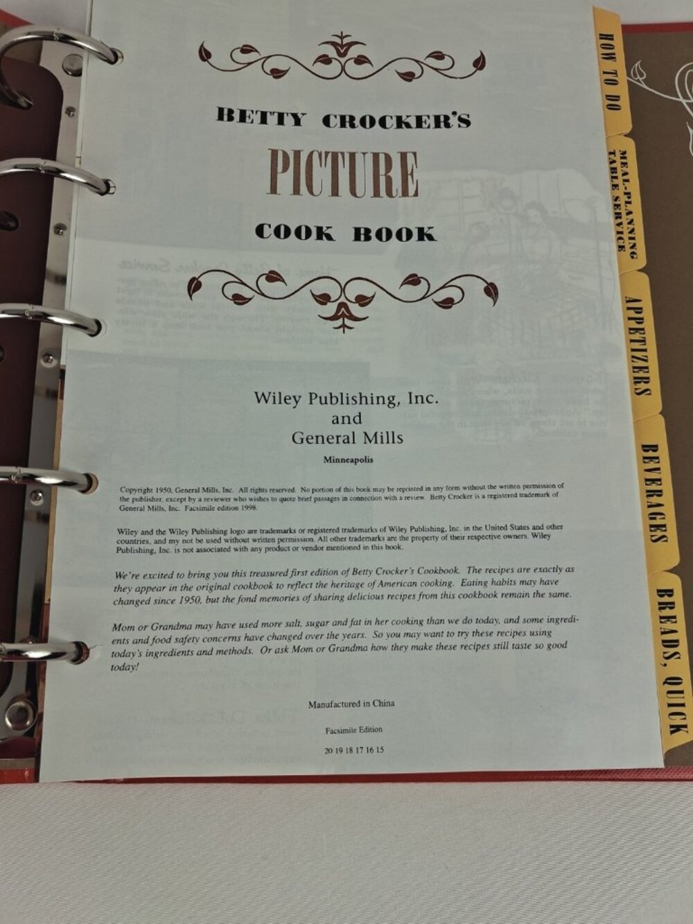 Betty Crocker's Picture Cook Book Betty Crocker Wiley Red HC Ring-Bound 1998 - Picture 14 of 16